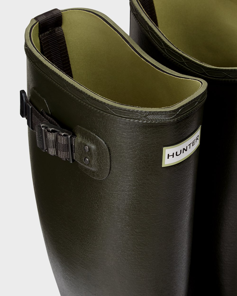 Mens Hunter Balmoral - Wide Fit Rain Boots Dark Olive - 4839-KLHAV